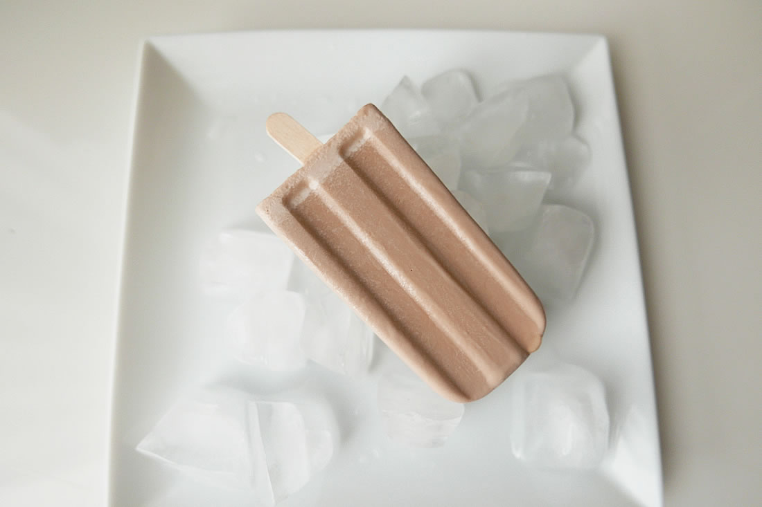 Coconut chocolate ice pop
