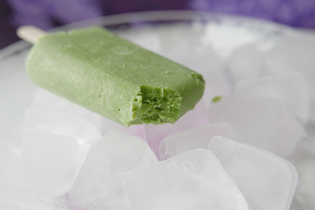 Spinach ice pops