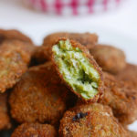 Chicken nuggets with basil