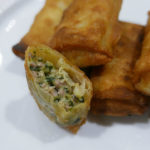 Creamy pork spring rolls