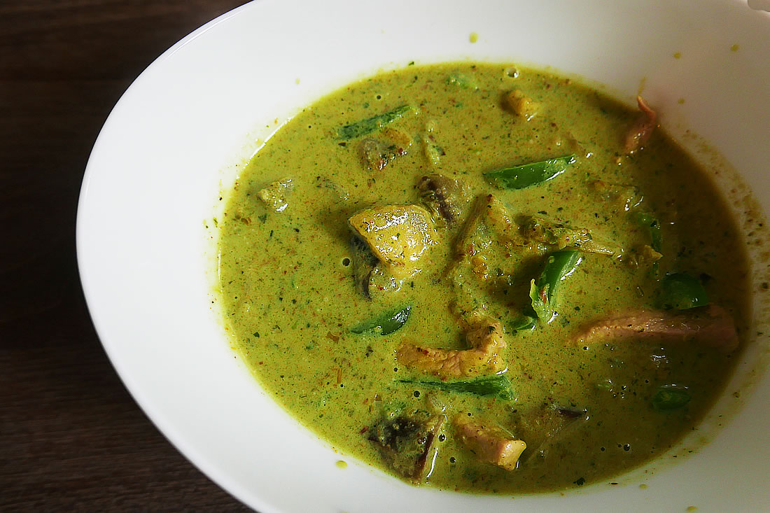 Thai green curry with homemade paste