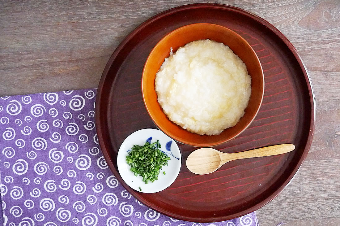 Tamago gayu (Okayu) - Japanese rice porridge